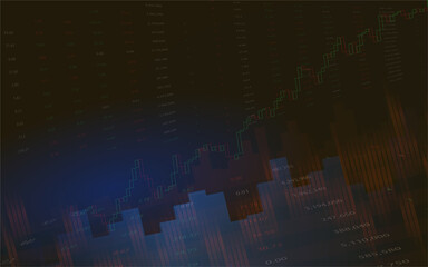 world stock market or forex exchange with candle graph background