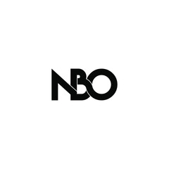 nbo letter original monogram logo design