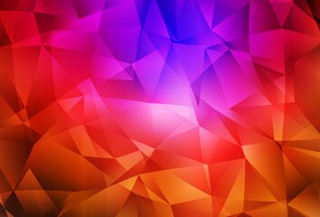 Obraz premium Dark Pink, Red vector shining triangular backdrop.