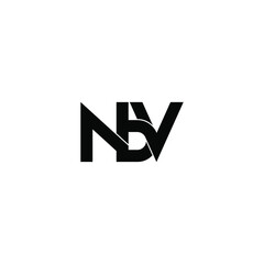 nbv letter original monogram logo design