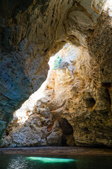 cave on the coastline of Gargano in Italy 