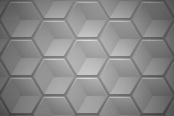 Naklejka premium Abstract hexagon shapes gray background