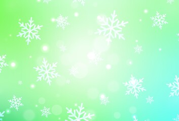 Light Green vector background in Xmas style.