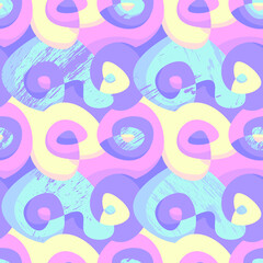 Seamless pattern with circle vector ornamets for prints, textile texture 