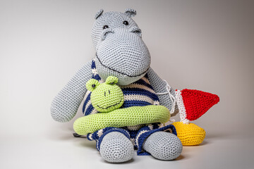 Amigurumi Hippo out of Wool Bavaria