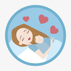 Mom lies with her newborn son.