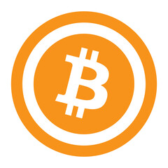 Bitcoin crypto currency logo vector.