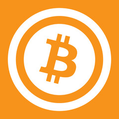Bitcoin crypto currency logo vector.