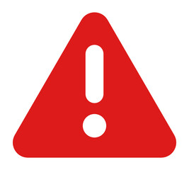 Attention danger sign road.