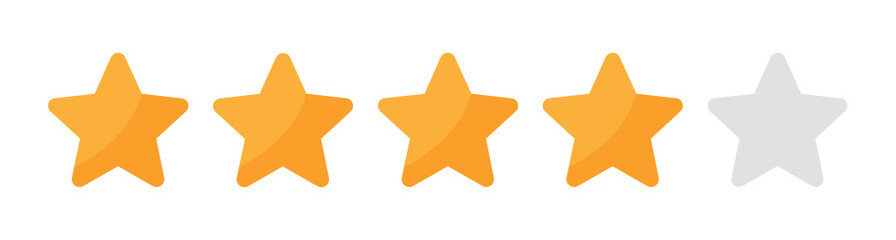 4 out of 5 stars rating customer feedback