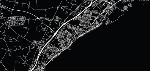 Urban vector city map of Greve, Denmark