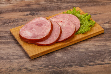Slices of pork meat ham