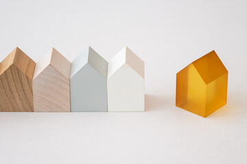 Concept for individuality. Detached town house concept. Step out of line.