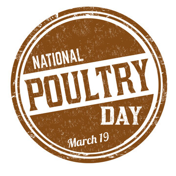 National poultry day grunge rubber stamp