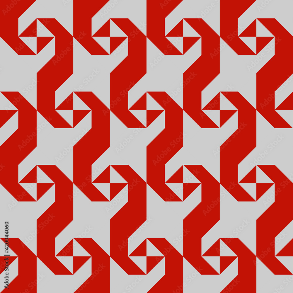 Poster Abstract Red Ornament. Red Vector Ornament. Vector Pattern Red Color.