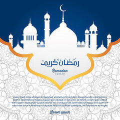 Ramadan kareem background. Illustration vector graphic of good for greeting card, poster, flyer and template