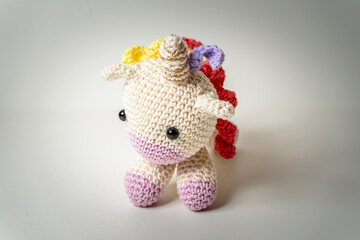 Amigurumi colorful Unicorn out of Wool Bavaria