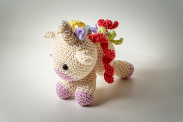 Amigurumi colorful Unicorn out of Wool Bavaria