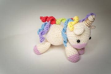 Amigurumi colorful Unicorn out of Wool Bavaria