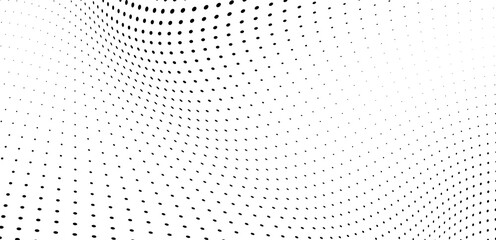 The halftone texture is monochrome. Chaotic waves of black dots on a white background