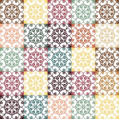 lace background with coloured patterns