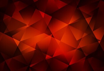 Fototapeta premium Dark Red vector gradient triangles pattern.