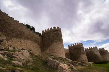 Fototapeta na wymiar Walls of Avila Fortress