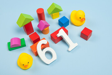 Child's toy  building blocks,children's day background