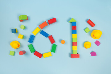 Child's toy  building blocks,children's day background