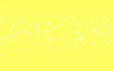 Light Green, Yellow vector background with bubbles.