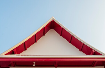 Red roof in the ancient temple