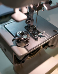 photo of a sewing machine with its details

