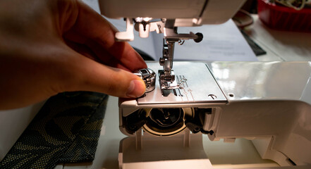 photo of a sewing machine with its details

