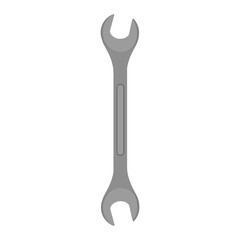 Wrench tool icon spanner equipment vector illustration. Work construction wrench tool mechanic repair symbol. Fix key spanner support hardware industrial repair equipment logo. Engineering sign