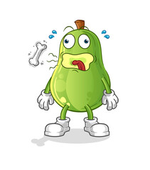 avocado burp mascot. cartoon vector