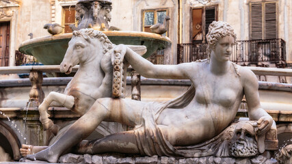 Historical Old Town of Palermo, Sicily in Italy © andiz275