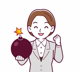 新人の会社員の女性