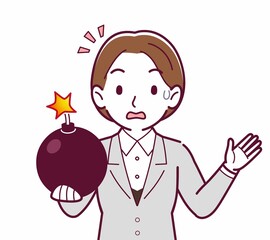 新人の会社員の女性