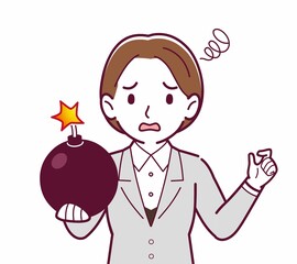 新人の会社員の女性