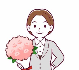 新人の会社員の女性