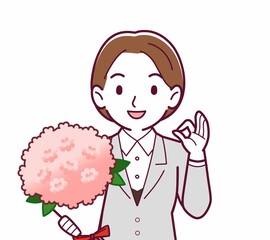 新人の会社員の女性