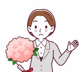 新人の会社員の女性