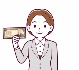 新人の会社員の女性