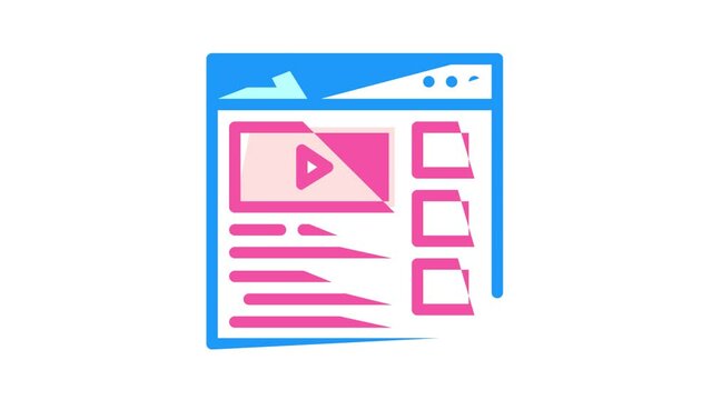 video clip seo optimization color icon animation