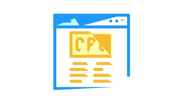 cpc seo optimization color icon animation