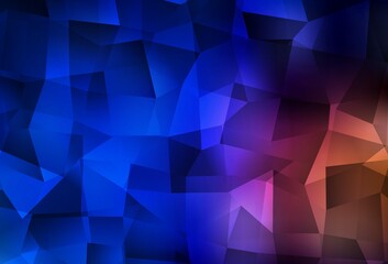 Obraz premium Dark Blue, Red vector shining triangular backdrop.