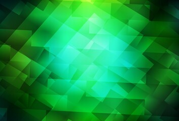 Obraz premium Dark Green vector template with rhombus.