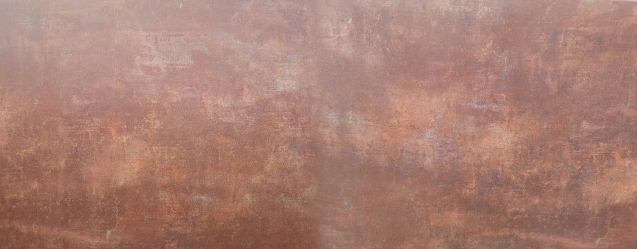 copper plate texture metal pattern surface background design with a circular texture Aged plate texture, old worn metal, brown color cement wall