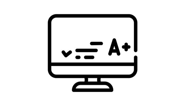 online test black icon animation