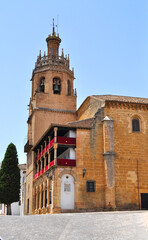 Fototapeta na wymiar Church with bell tower, Ronda, Spain